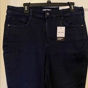 NWT Nine West sculpting denim skinny high rise dark wash jeans size 14